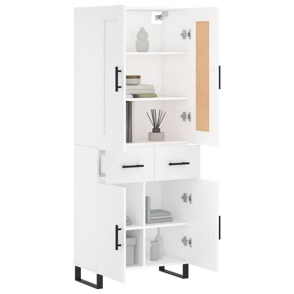 Highboard DE6882 Weiß - Holzwerkstoff - 70 x 180 x 34 cm