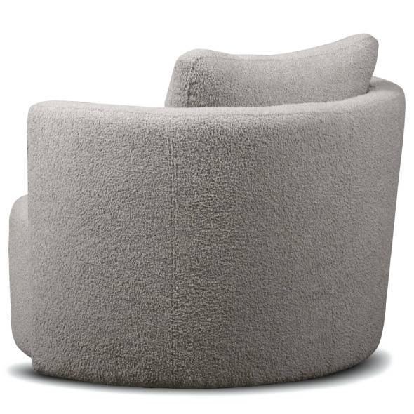 Fauteuil met voetenbank RAGGI lichtgrijs