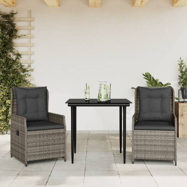 Salle à manger 3036392-1 lot de 3 Gris