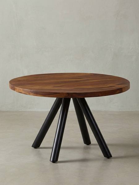 Couchtisch LERICI mit Konusbeinen Braun - Sheesham - 60 x 35 x 60 cm