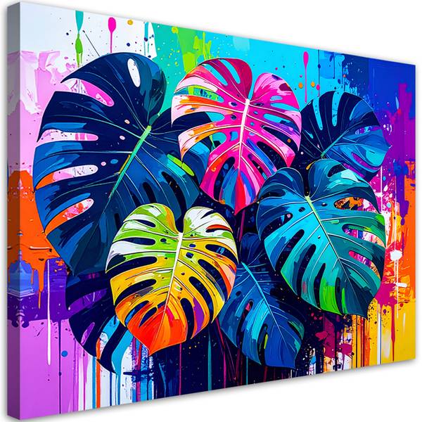 Canvas schilderij Bladeren 120 x 80 cm