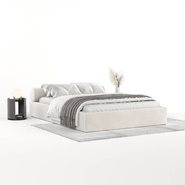 Polsterbett SOLVO mit Stauraum Paros Creme - Liegefläche Breite: 160 cm