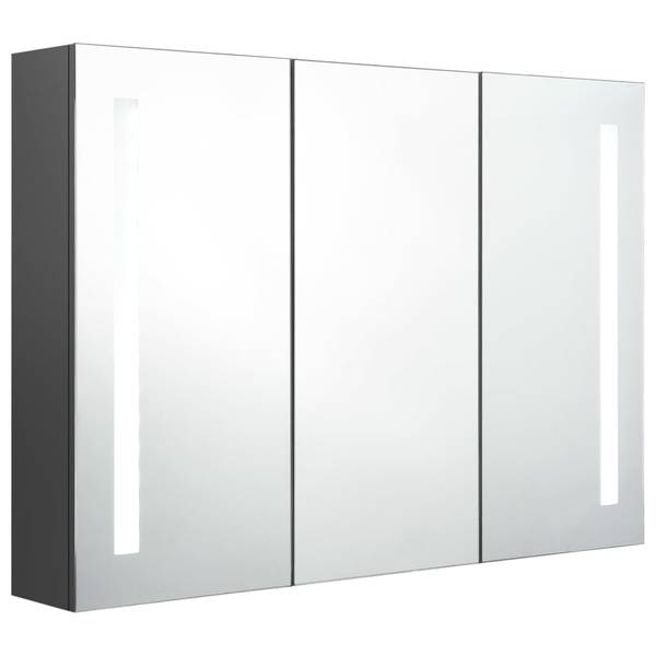 LED-Spiegelschrank D4083 Grau - 14 x 62 x 89 cm