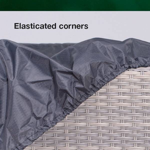 Beschermhoes lounge dining Coverit 2 dlg grijs - polyester - 255 x 80 x 205 cm