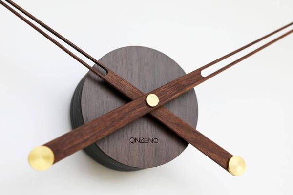 Wanduhr Wanduhren Cus Schwarz - Braun - Holzwerkstoff - 83 x 76 x 4 cm