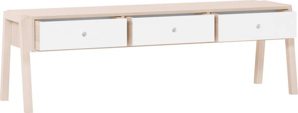 Sitzbank SPOT Weiß - Holzwerkstoff - 154 x 48 x 47 cm