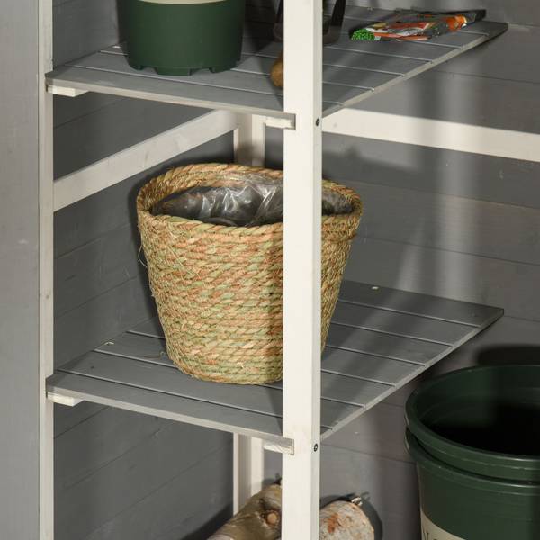 Gerätehaus BB5601 Schwarz - Massivholz - 56 x 115 x 75 cm