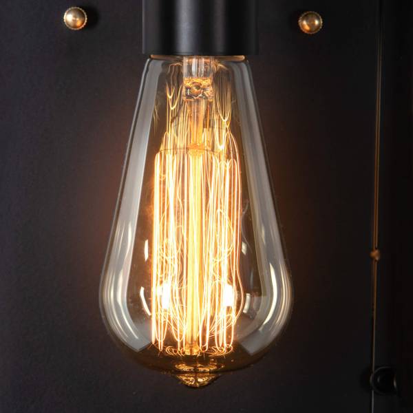 Wandleuchte Trafalgar Schwarz - Metall - 16 x 36 x 18 cm