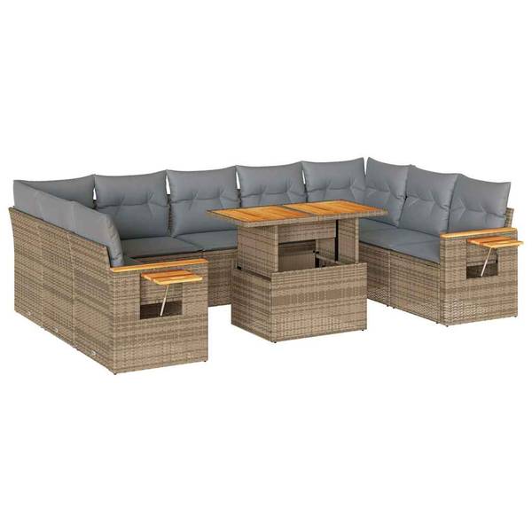 Garten-Lounge-Set 3037333-2 (10-teilig) Beige - Grau
