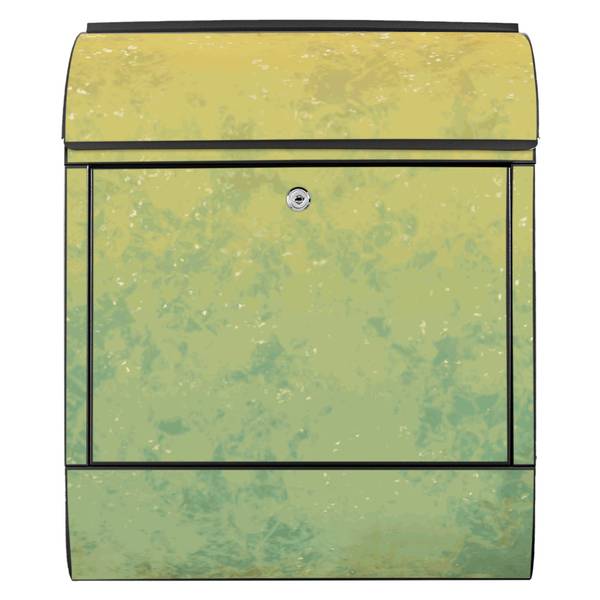 Briefkasten Stahl Vintage Messing Schwarz - Stahl - 38 x 46 x 13 cm