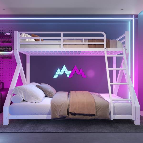 Kinder-Stockbett K-1503 Weiß - Metall - 147 x 146 x 204 cm