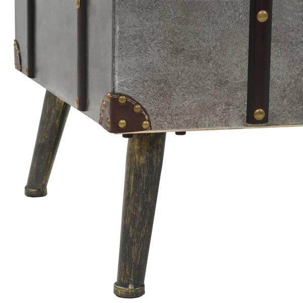 Table basse 245759 Argenté - Aluminium - 51 x 48 x 102 cm