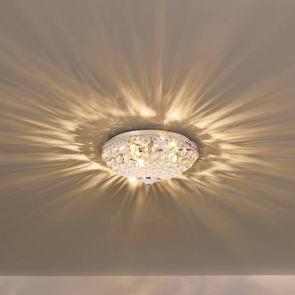 Plafonnier Argenté - Aluminium - 40 x 16 x 40 cm