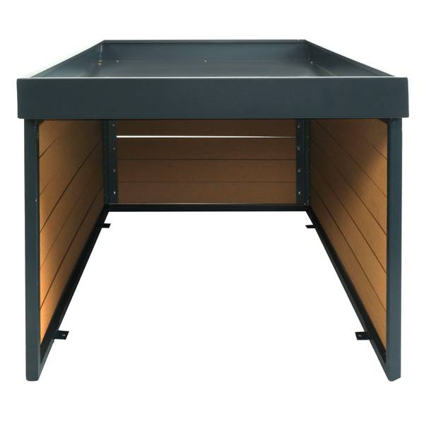 XL Mähroboter-Garage L45 Braun - Grau - Eisen - 70 x 47 x 94 cm