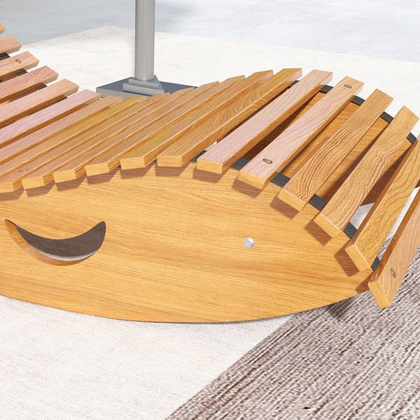 Schaukelstuhl 84G-210V01TK Braun - Massivholz - 60 x 60 x 130 cm