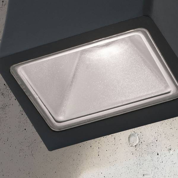 Außenwandleuchte NAOK Grau - Metall - 11 x 20 x 10 cm