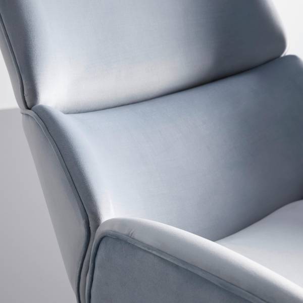 Ohrensessel FELIA Grau - Samt - 71 x 93 x 79 cm