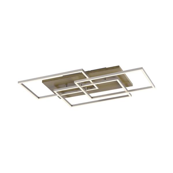 Deckenlampe Rahmen Holz Braun - Metall - 40 x 6 x 72 cm