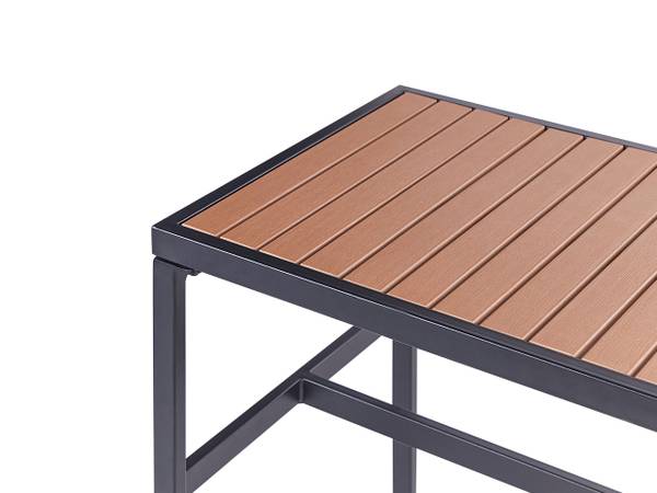 Eettafel AVETRANA zwart - bruin - metaal - 50 x 90 x 150 cm