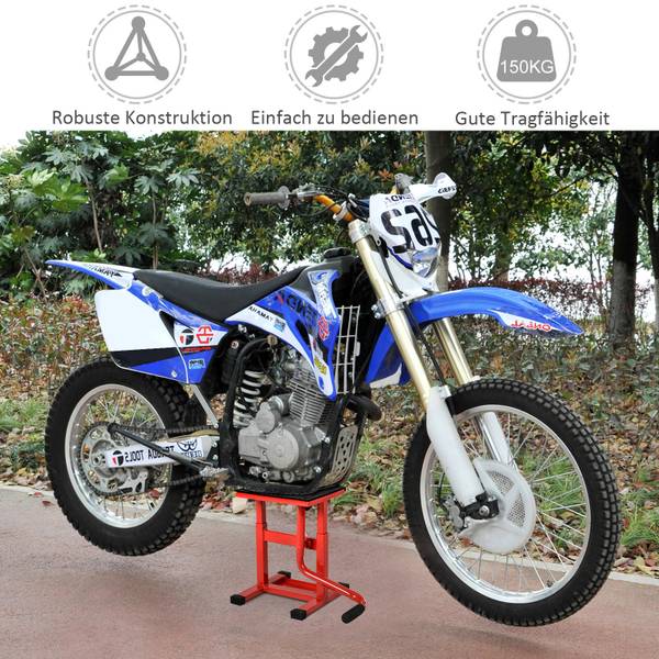 Motorradheber C30-011RD Rot - Metall - 34 x 43 x 48 cm