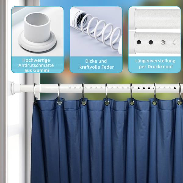 Ausziehbare Duschstange C713-3.1/3.6-W Weiß