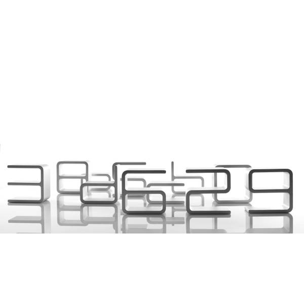Hausnummer Entrance d Silber - Aluminium - 10 x 10 x 6 cm