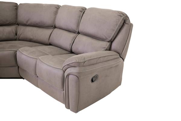 Ecksofa Saranda Glas Grau - 255 x 104 x 255 cm