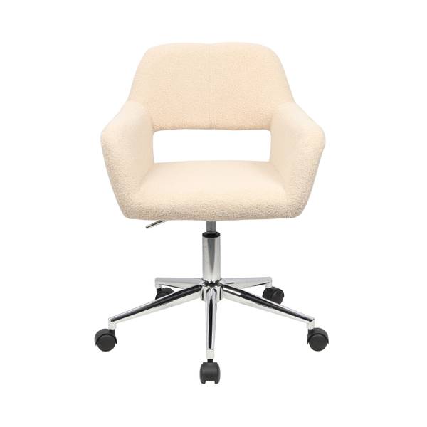 Schreibtischstuhl JILL Weiß - Textil - 56 x 85 x 42 cm