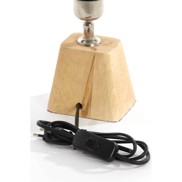 Pied de Lampe Kardan Marron - Bois manufacturé - Bois massif - 9 x 19 x 11 cm