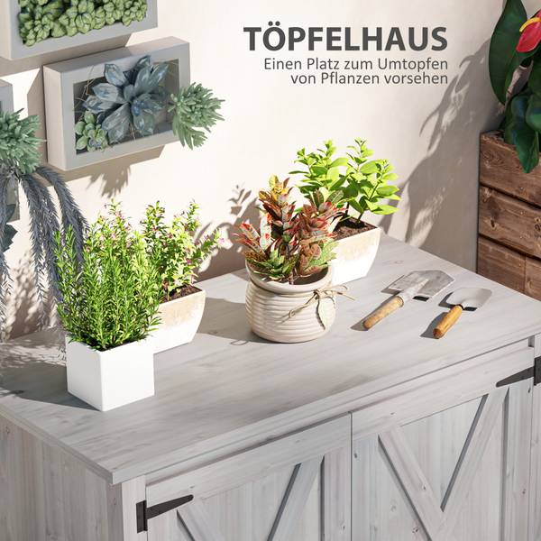 Gartenschrank 84H-178V00LG Grau - Tanne - 60 x 89 x 110 cm