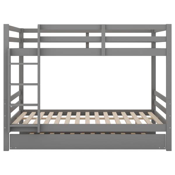 Etagenbett-O28114 Grau - Massivholz - 150 x 150 x 205 cm