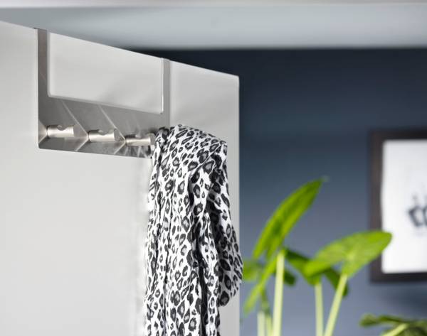 Türgarderobe IMMA Silber - Metall - 32 x 12 x 4 cm
