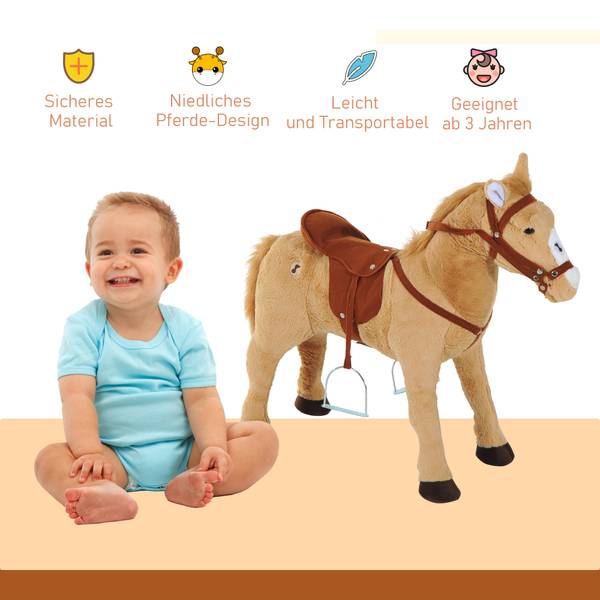 Kinderpferd 330-043 Beige