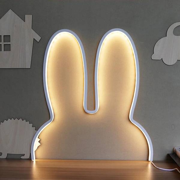 Nachtlicht Lampe Weiß - Kunststoff - 30 x 40 x 5 cm