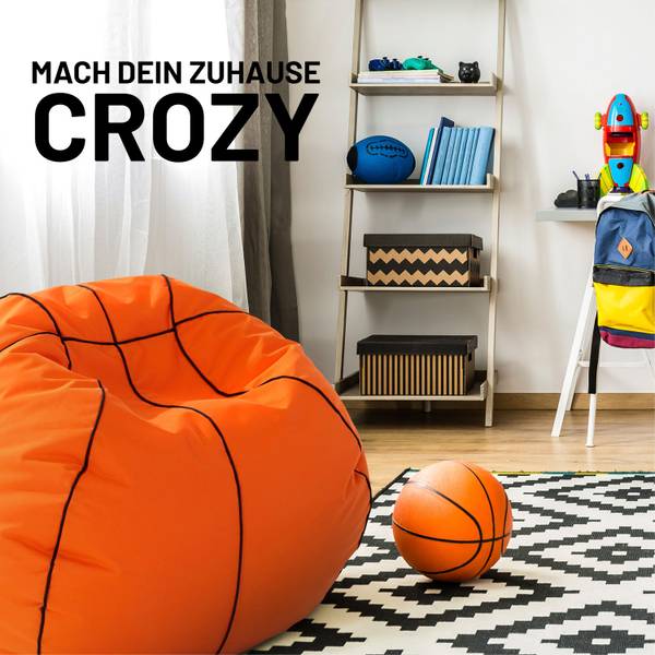 Sitzsack Sport Basketball Orange - Kunststoff - 110 x 60 x 110 cm