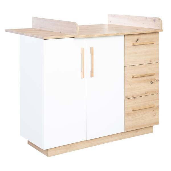Wickelkommode Lion Weiß - Holzwerkstoff - 118 x 103 x 79 cm