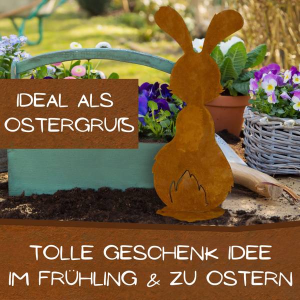 Gartendekoration Hase 10 x 30 x 10 cm