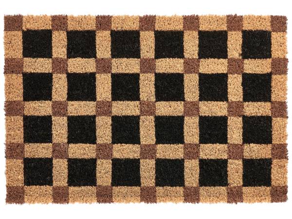 Fussmatte VILLASIS Beige - Schwarz - 60 x 90 cm