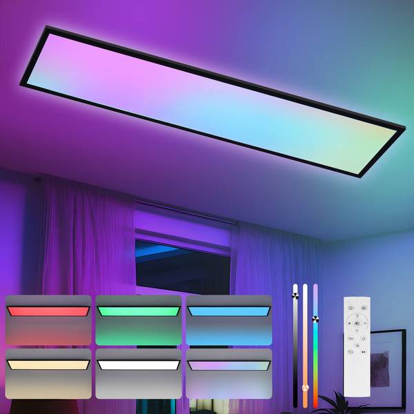 LED Panel Deckenlampe Dimmbar Liepins II 120 x 6 x 30 cm