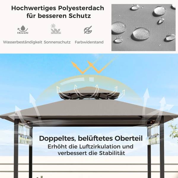 Gartenbar Set ZB33086+ (3-teilig) Grau