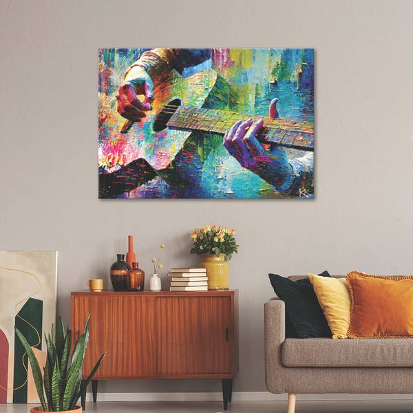 Wandbild gitarre musik 90 x 60 cm