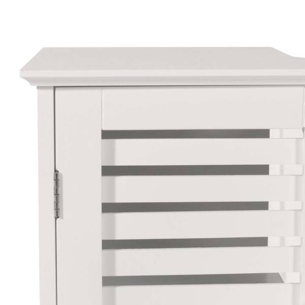 Waschbeckenunterschrank B41 Weiß - Bambus - Holzwerkstoff - 60 x 60 x 30 cm