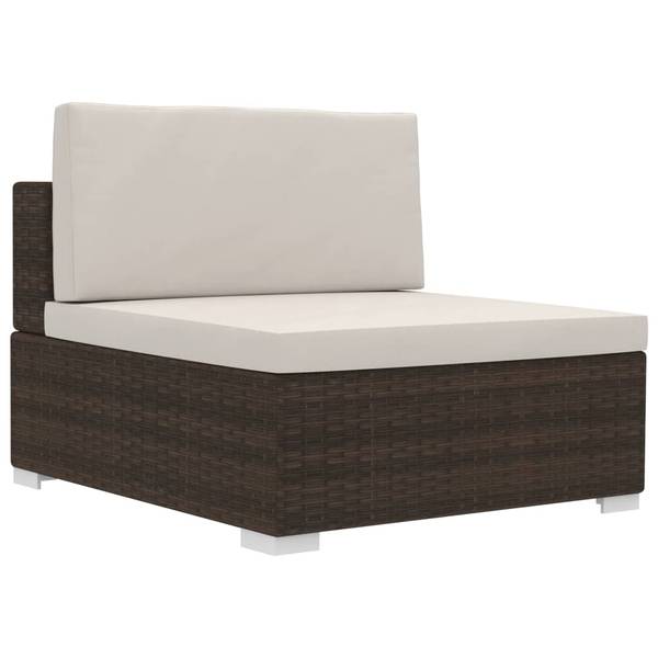 Garten-Sofagarnitur 3000474-1 3-teilig Braun - Polyester - Stahl - 70 x 54 x 210 cm