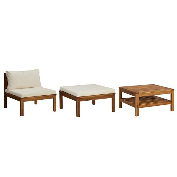 Loungebank 3011220-4 (3-delig) crèmewit - wit