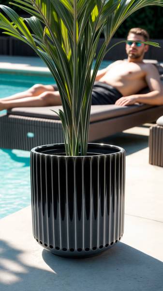 Blumentopf London Grau - 35 x 33 x 35 cm