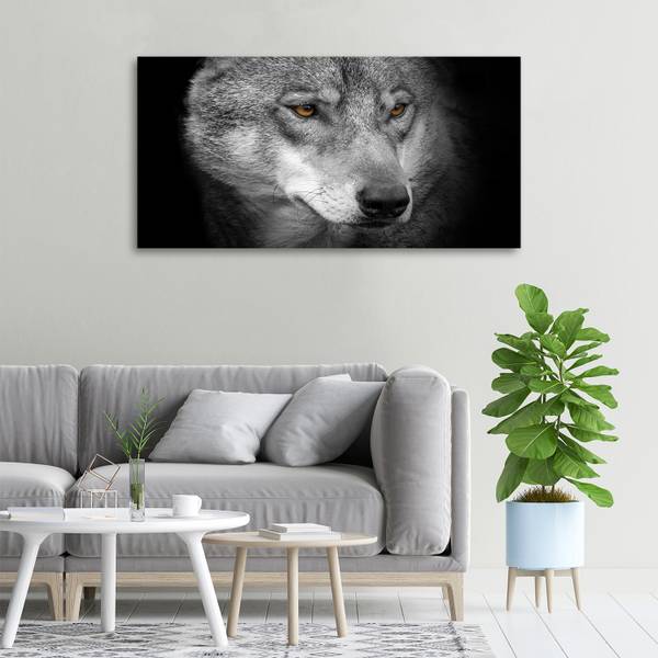 Wandbild Wolf 100 x 50 cm