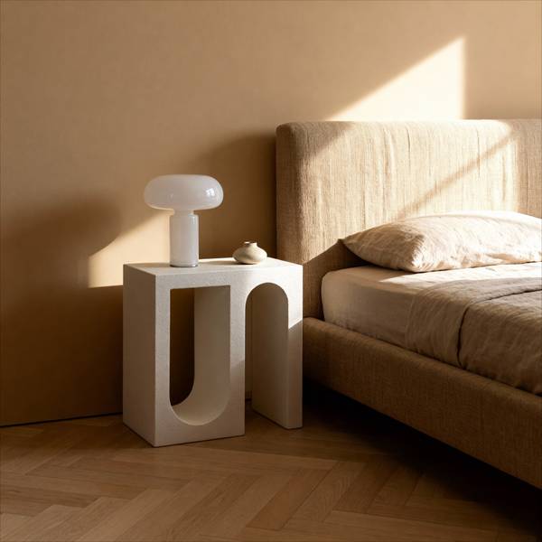 Nachttisch Linnea Weiß - Holzwerkstoff - 50 x 55 x 24 cm