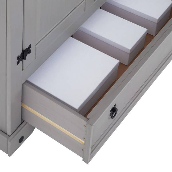Kleiderschrank RAMON Grau - Kiefer - 100 x 179 x 51 cm