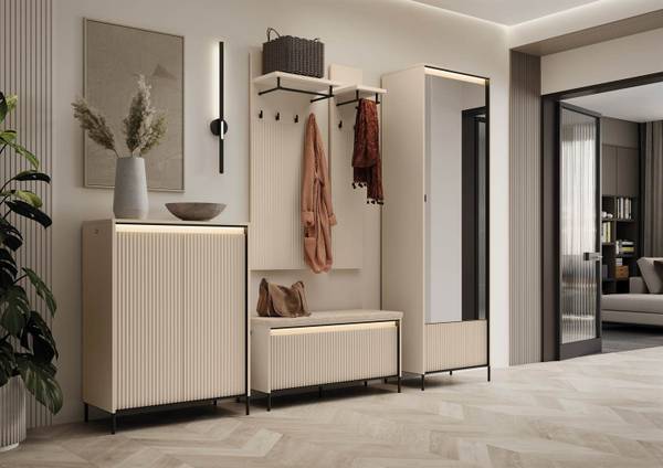 Kommode TREND Beige - Schwarz - Holzwerkstoff - 79 x 105 x 40 cm
