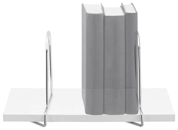 Buchstütze BÜSTÜ Grau - Metall - 18 x 6 x 1 cm